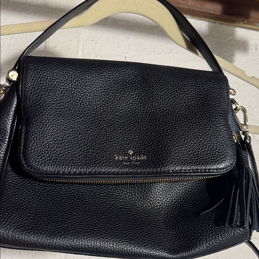Kate Spade Black Pebbled Leather Shoulder Bag